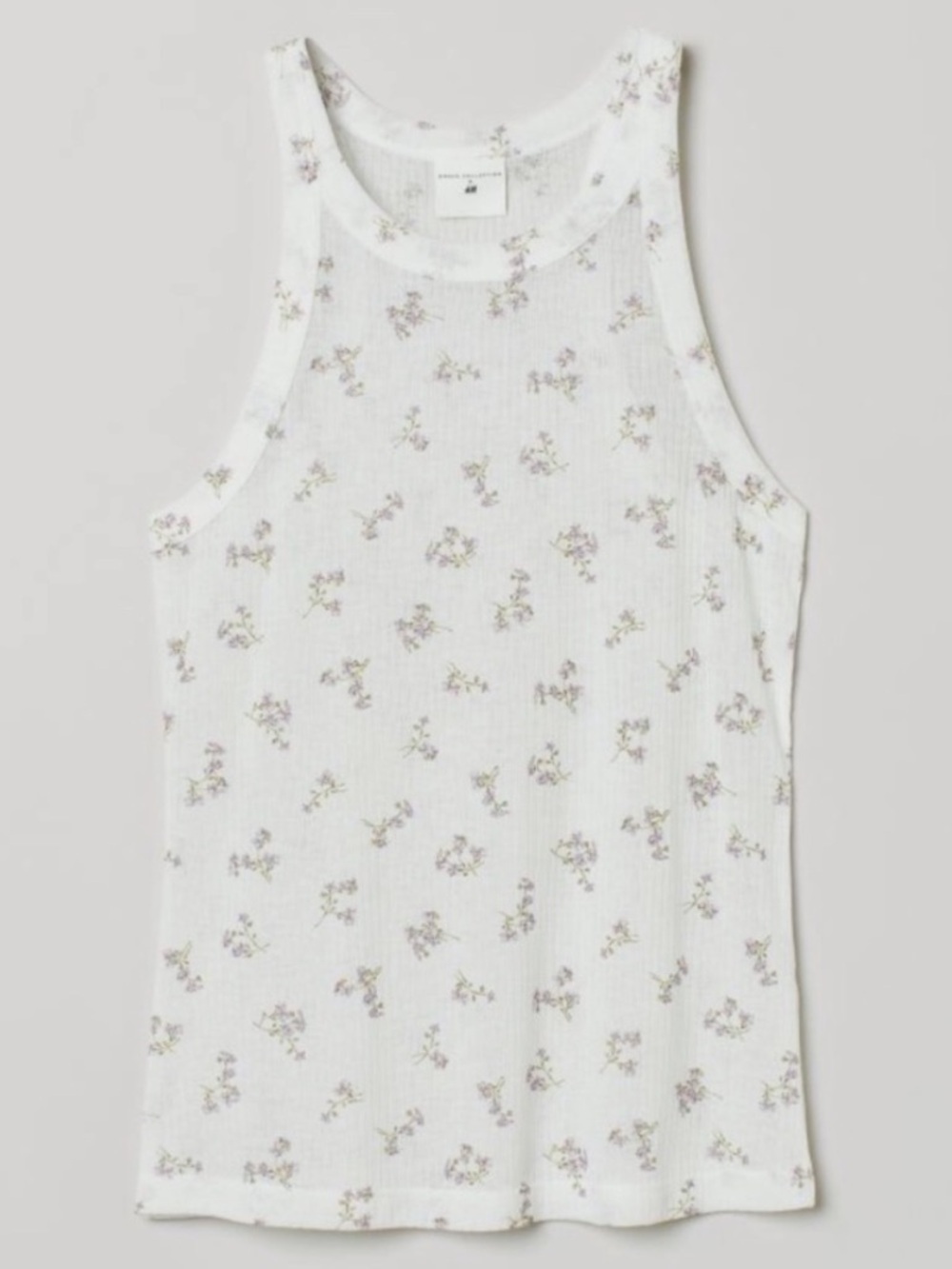 Brock Collection x H&M Floral Ribbed Tank Top Medium Cottagecore - Picture 4 of 7